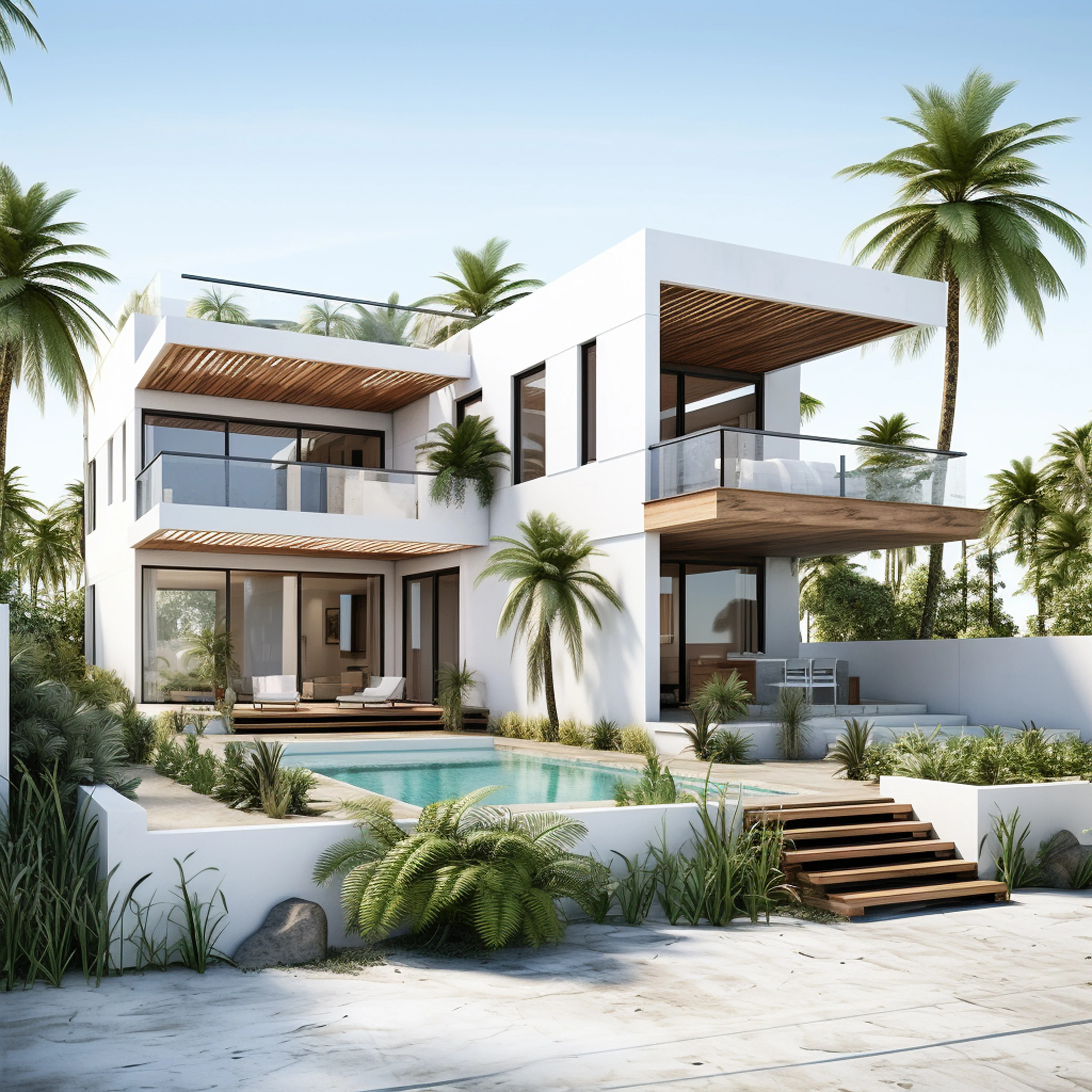 Luxury villa exterior